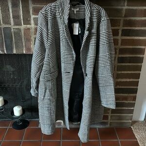 Womens Plus Size Maurice’s PeaCoat, 3X, Houndstooth